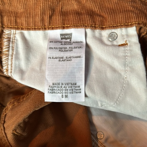 Levi’s San Fran Demi Curve Classic straight-leg Brown corduroy size 8 / 29 - Picture 7 of 10
